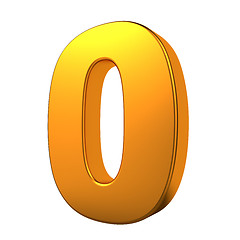 Image showing Gold 3D Number.