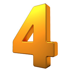 Image showing Gold 3D Number.