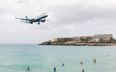 Image showing ST MARTIN, ANTILLES - JULY 19, 2013: JetBlue is the fastest grow