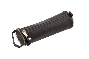 Image showing Black pencil case isolated