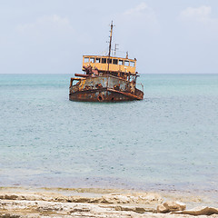 Image showing Unidentified sunken vessel