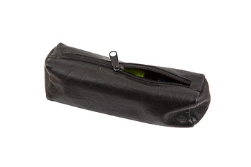Image showing Black pencil case isolated