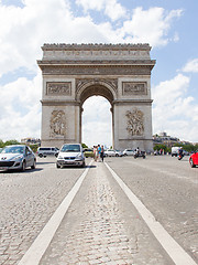 Image showing PARIS - JULY 28: Arc de triomphe on July 28, 2013 in Place du Ca