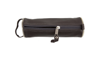 Image showing Black pencil case isolated