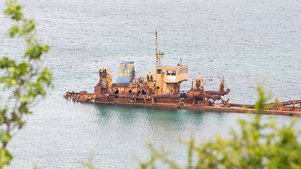 Image showing Unidentified sunken vessel