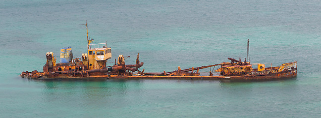 Image showing Unidentified sunken vessel