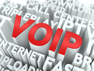 Image showing VOIP. The Wordcloud Concept.