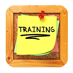 Image showing Training. Sticker on Bulletin.