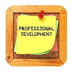 Image showing Professional Development. Sticker on Bulletin.