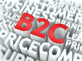 Image showing B2C. The Wordcloud Concept.