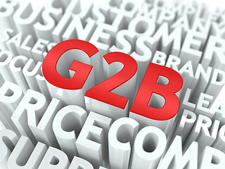 Image showing G2B. The Wordcloud Concept.