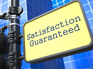 Image showing Satisfaction Guaranteed - Roadsign.