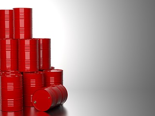 Image showing Red Barrels for Oil .