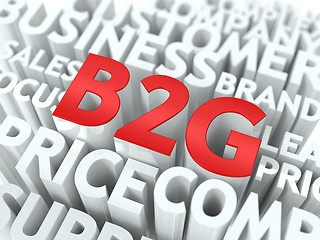 Image showing B2G. The Wordcloud Concept.