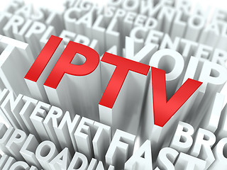 Image showing IPTV. The Wordcloud Concept.