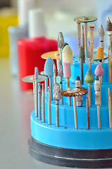 Image showing Closeup of dental technician's tools 