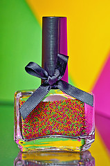 Image showing Bottle with colorful nail polish 