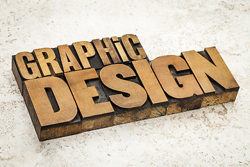 Image showing graphic design in wood type