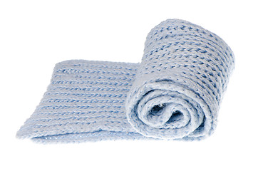 Image showing Warm scarf in blue 