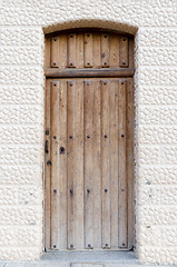 Image showing Old wooden entrance door