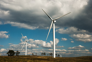 Image showing Wind turbines