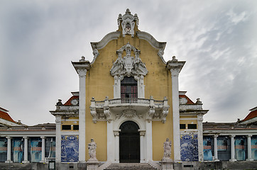 Image showing Carlos Lopes Pavilion facade in Lisbon