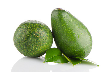 Image showing Avocados on white 