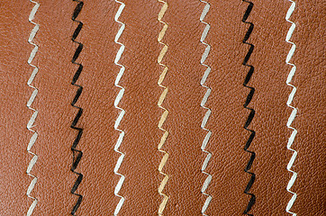 Image showing Closeup on a leather texture