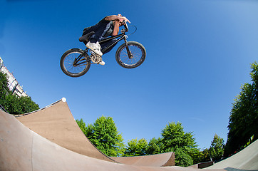 Image showing High BMX jump