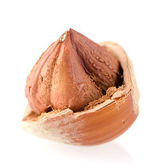 Image showing Cracked hazelnut