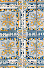 Image showing Traditional Portuguese glazed tiles