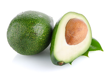 Image showing Avocados on white 