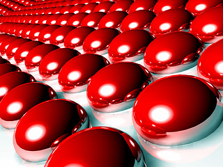 Image showing Red 3d spheres