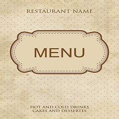 Image showing Restaurant or cafe menu design. Vintage style