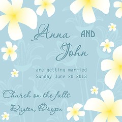 Image showing Wedding invitation card