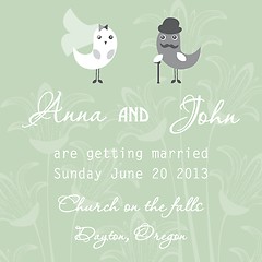 Image showing Wedding invitation card