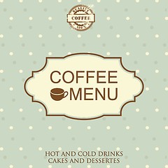 Image showing Restaurant or cafe menu design. Vintage style