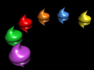 Image showing 3d color drops