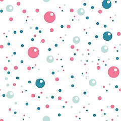 Image showing Vector circles seamless pattern in pastel colors