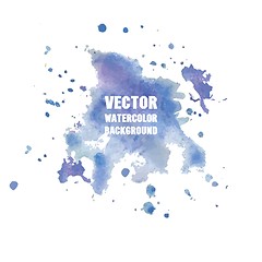 Image showing Violet watercolor splash. Vector format for your design