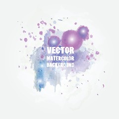 Image showing Violet watercolor splash. Vector format for your design