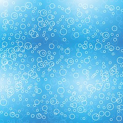 Image showing Blue water with bubbles background.