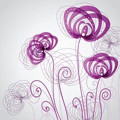 Image showing Abstract violet flowers