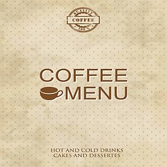 Image showing Restaurant or cafe menu design. Vintage style