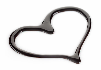 Image showing dark chocolate heart