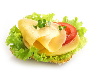 Image showing bread with cheese and vegetables