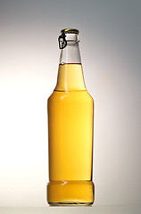 Image showing beer bottle on grey background