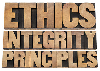 Image showing ethics, integrity and principles