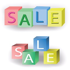 Image showing Colorful sale cubes