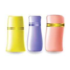 Image showing plastic bottles for cosmetic